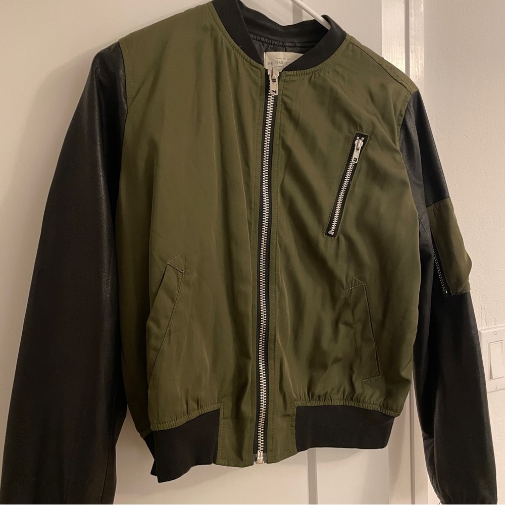 green bomber jacket